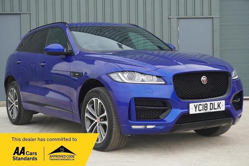 Blue Used 2018 Jaguar F-Pace R-Sport SUV | £18,995 (Fair price) - Image 1/4