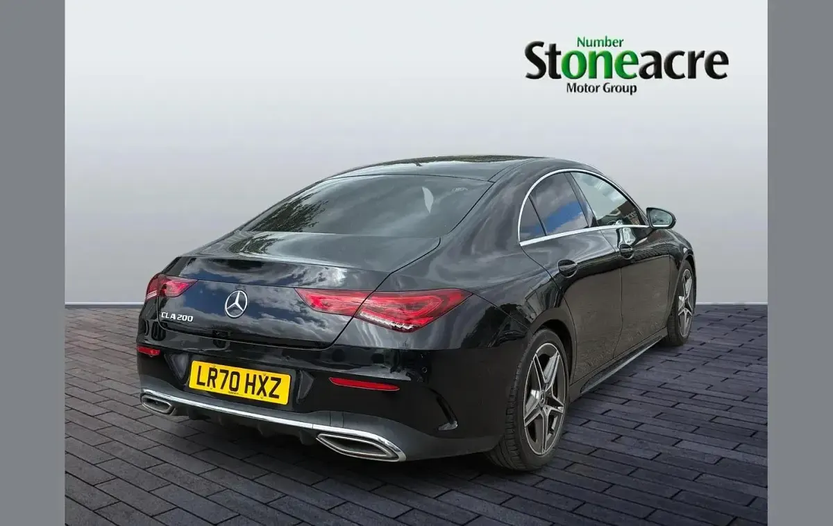 Used Mercedes CLA200 AMG line 163 HP (119 kW) 2020 Black Coupe
