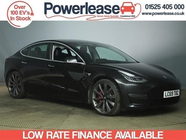 Black Used 2019 Tesla Model 3 Performance Sedan | £17,489 (Good price) - Image 1/2