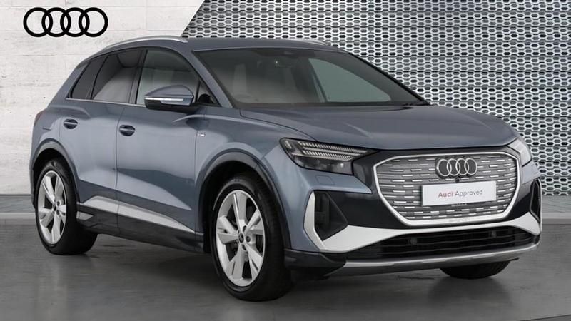 Geyser blue Used 2024 Audi Q4 e-tron S-Line SUV | £30,590 (Good price) - Image 1/4