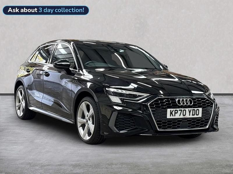 Black Used 2020 Audi A3 e-tron S-Line Hatchback | £19,640 (Fair price) - Image 1/4