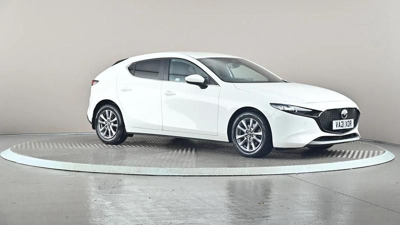 White Used 2021 Mazda 3 Hatchback | £11,998 (Good price) - Image 1/3