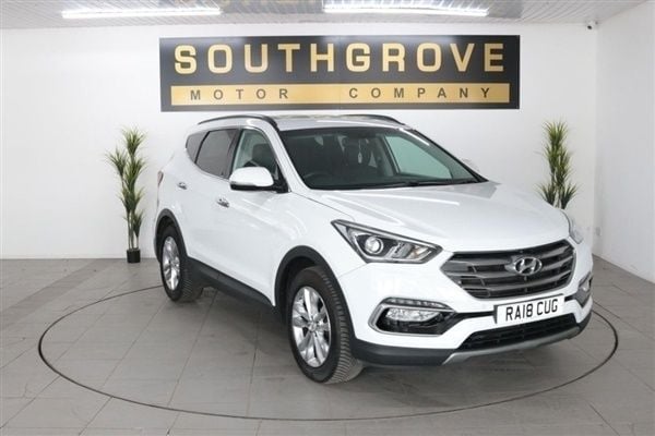 White Used 2018 Hyundai Santa Fe Premium SUV | £12,989 (Super price) - Image 1/1