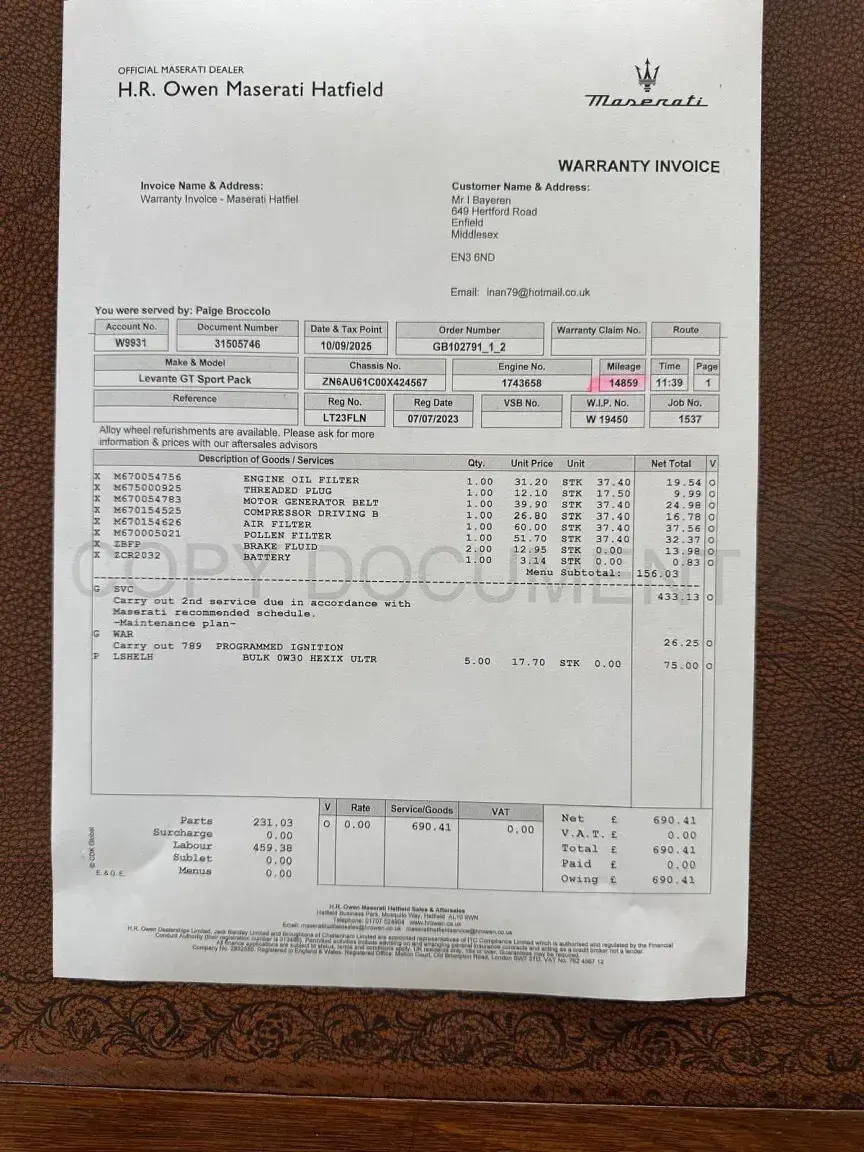 Begagnad Maserati Levante GT 330 HK (242 kW) 2023 Vit SUV