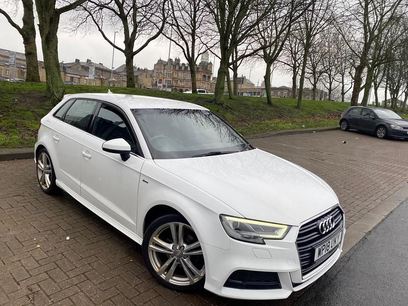 White Used 2018 Audi A3 S-Line Hatchback | £7,890 (Good price) - Image 1/4
