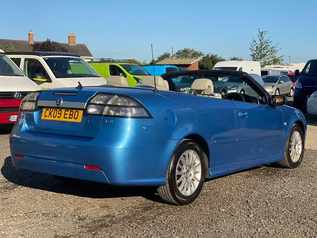 Used Saab 9-3 Linear 210 HP (154 kW) 2009 Blue Cabriolet