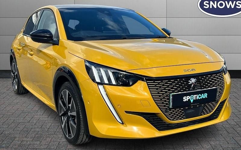 Yellow Used 2022 Peugeot e-208 GTi Hatchback | £14,699 (Fair price) - Image 1/4