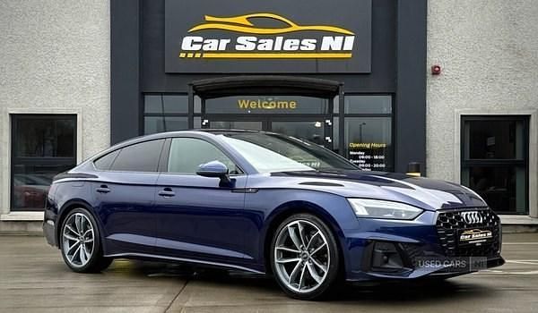 Used Audi A5 S-Line 161 HP (118 kW) 2022 Blue Hatchback