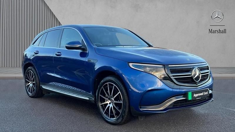 Spectral blue metallic Used 2021 Mercedes EQC400 AMG line SUV | £23,190 (Good price) - Image 1/4