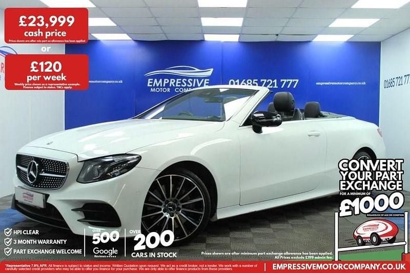 Used Mercedes E350 AMG line 2019 White Cabriolet