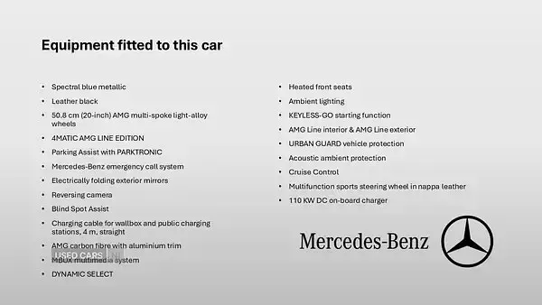 Used Mercedes EQC400 AMG line 300 kW (408 HP) 2024 Blue SUV