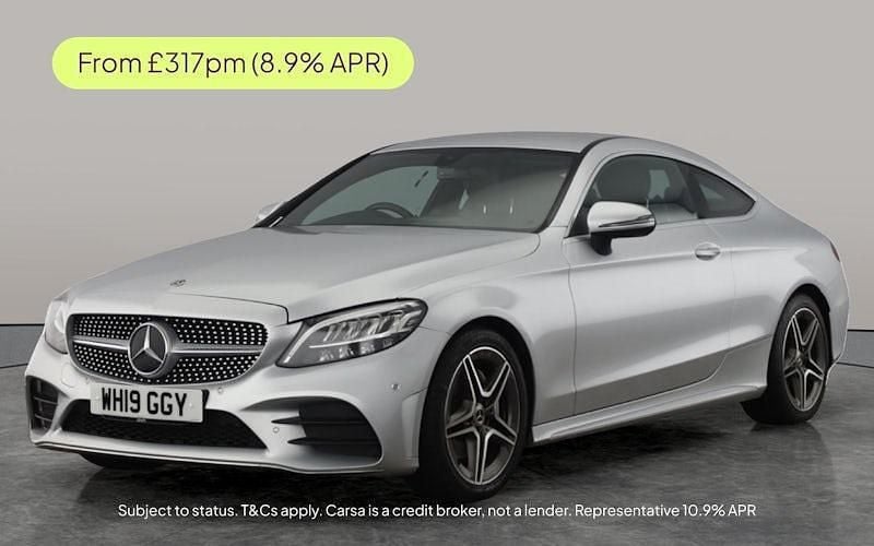 Silver Used 2019 Mercedes C200 AMG line Coupe | £18,488 (Fair price) - Image 1/2