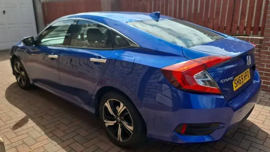 Used Honda Civic EX 2020 Blue Sedan