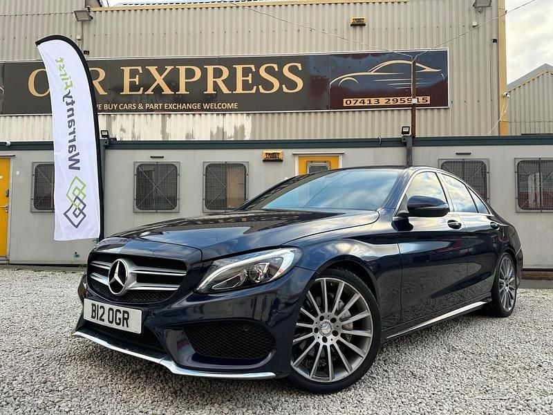 Blue Used 2015 Mercedes C220 AMG Line Premium Sedan | £13,099 (Expensive) - Image 1/4