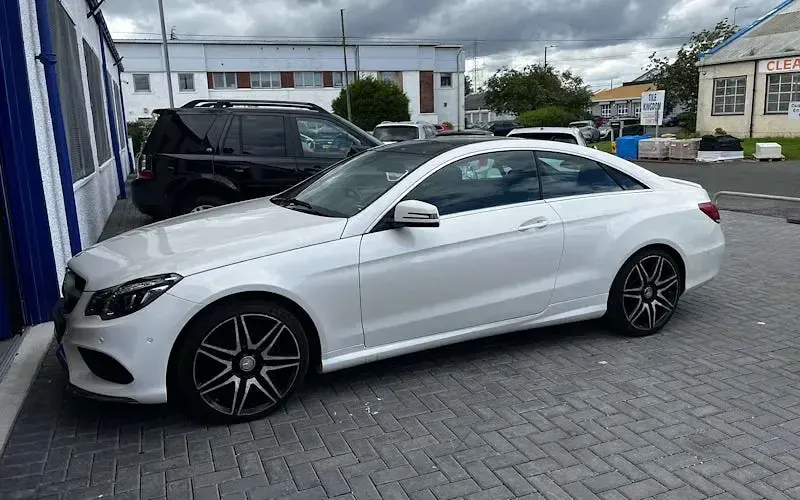Used Mercedes E400 AMG line 333 HP (244 kW) 2015 White Coupe