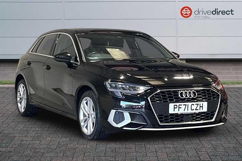 Black Used 2022 Audi A3 Sportback Sport Hatchback | £17,130 (Fair price) - Image 1/4