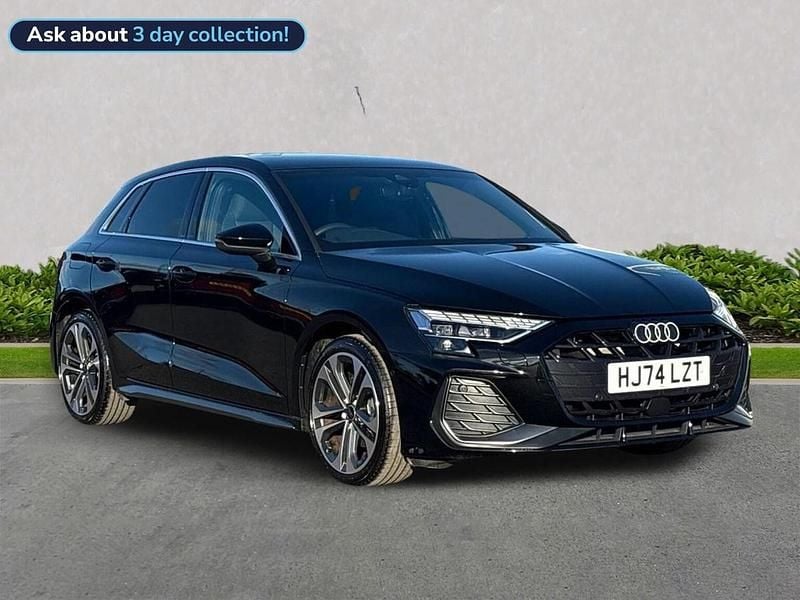 Black Used 2024 Audi A3 S-Line Hatchback | £27,463 (Fair price) - Image 1/4