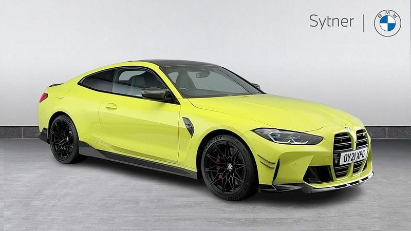 Yellow Used 2021 BMW M4 Competition Edition Coupe | £51,000 (Fair price) - Image 1/4