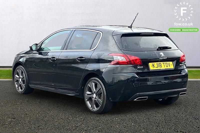 Used Peugeot 308 GT-line 131 HP (96 kW) 2018 Black Hatchback