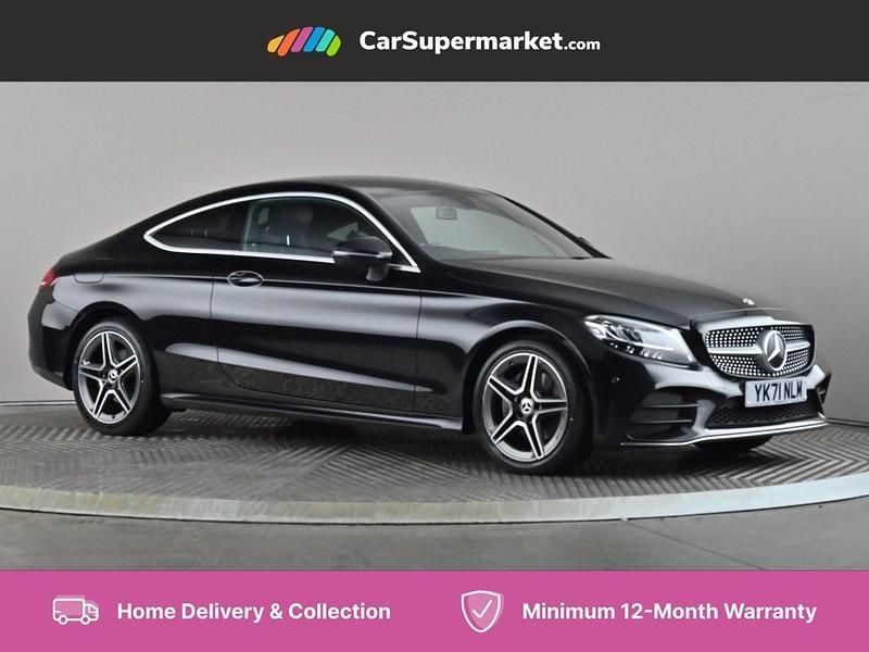 Black Used 2021 Mercedes C220 AMG line Coupe | £20,697 (Fair price) - Image 1/4