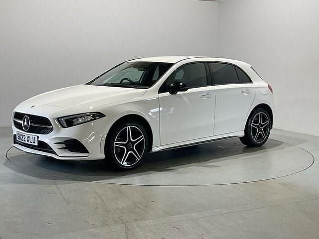 Used Mercedes A250 AMG line 218 HP (160 kW) 2022 White Hatchback
