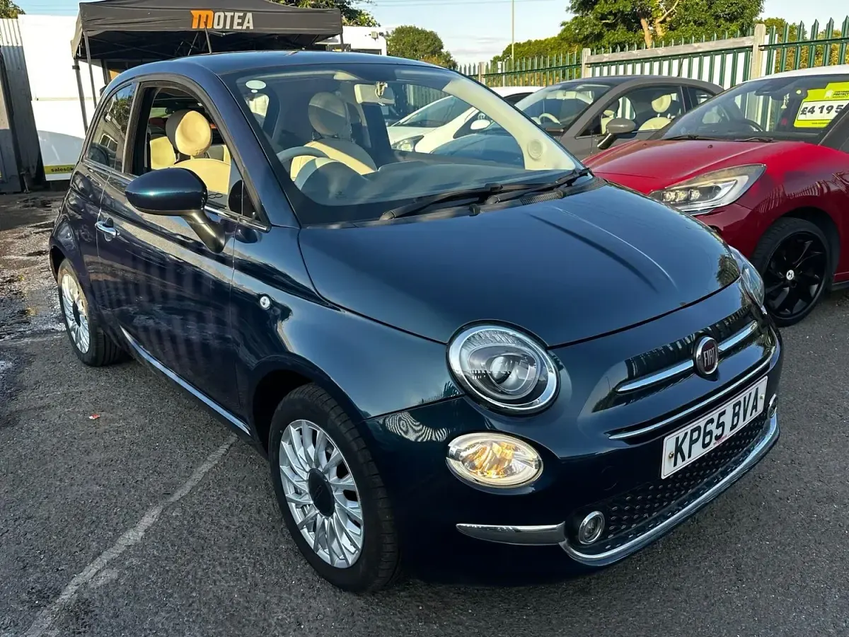 Used Fiat 500 Lounge 69 HP (50 kW) 2015 Blue Hatchback