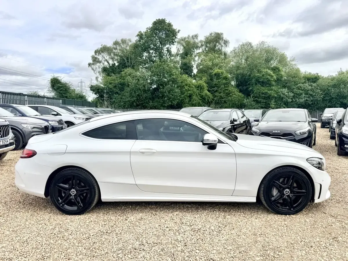 Used Mercedes C300 AMG line 2018 White Coupe