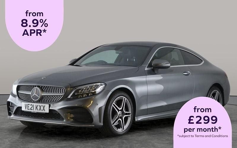 Grey Used 2020 Mercedes C220 AMG line Coupe | £20,191 (Fair price) - Image 1/3