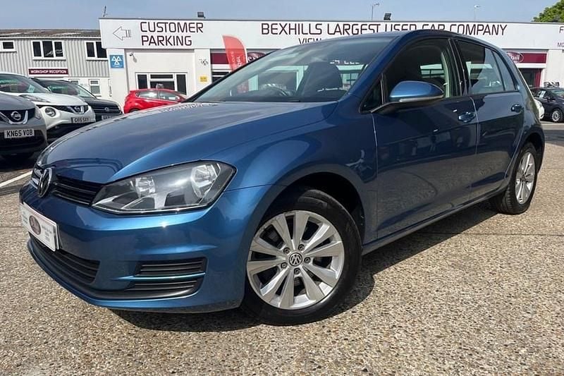 Used VW Golf VII SE 122 HP (89 kW) 2014 Blue Hatchback