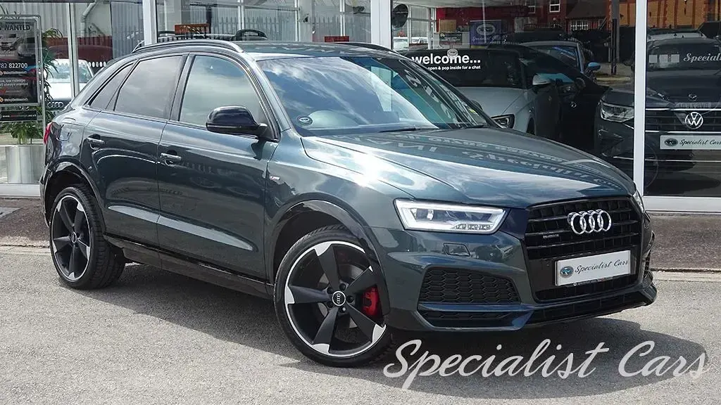 Used Audi Q3 Black Edition 184 HP (135 kW) 2017 Camouflage green SUV