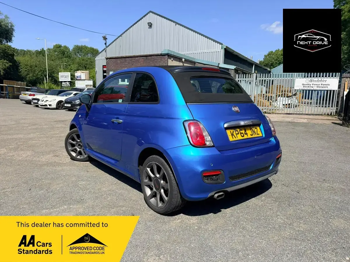 Used Fiat 500 S 69 HP (50 kW) 2014 Blue Cabriolet