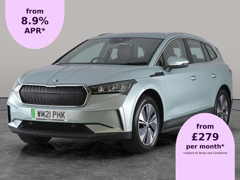 Silver Used 2021 Skoda Enyaq iV ecoSuite SUV | £19,713 (Good price) - Image 1/2
