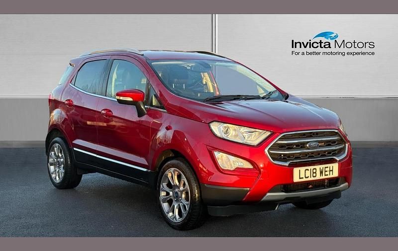 Used Ford Ecosport Titanium 125 HP (91 kW) 2018 Ruby red SUV