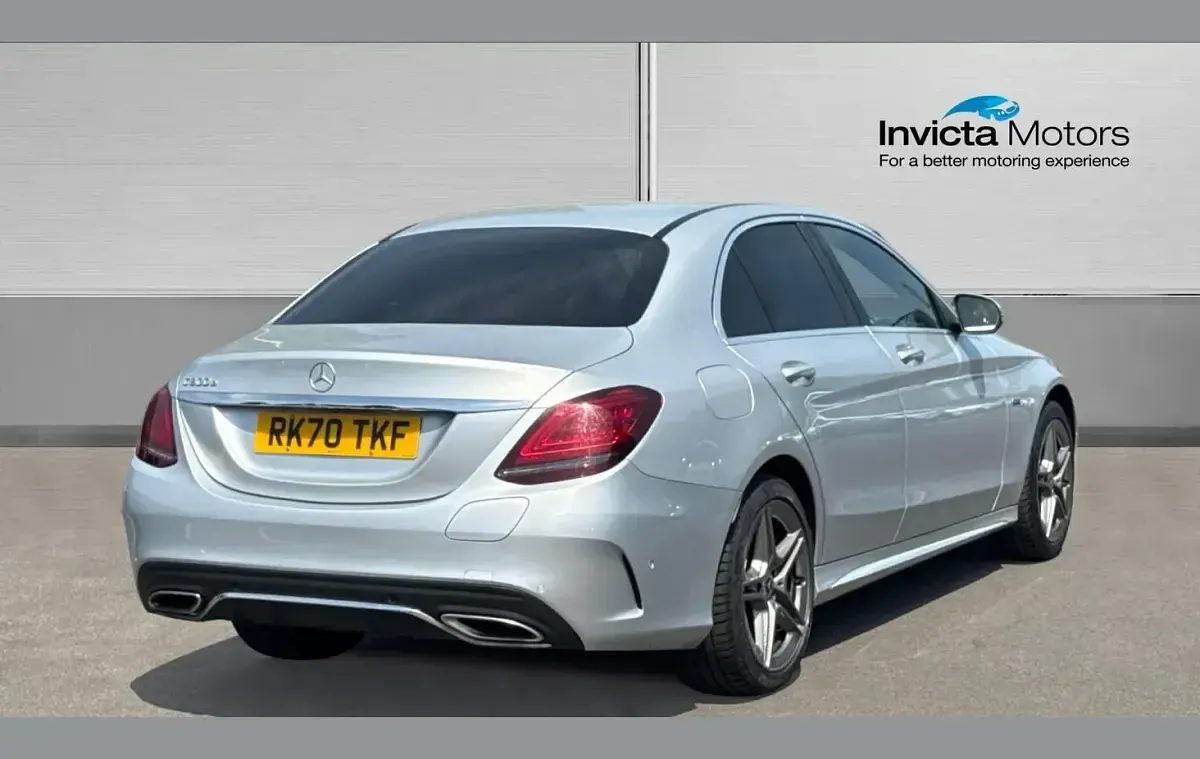 Used Mercedes C300 AMG line 315 HP (231 kW) 2020 Silver Sedan