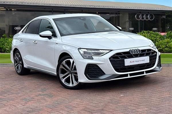 White Used 2025 Audi A3 S-Line Sedan | £25,990 (Fair price) - Image 1/4