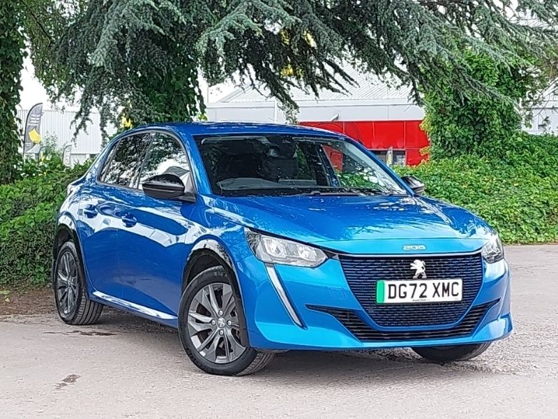 Blue Used 2022 Peugeot e-208 Allure+ Hatchback | £14,198 (Fair price) - Image 1/4