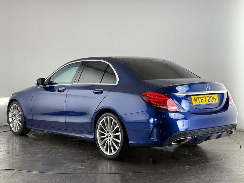Used Mercedes C200 AMG line 184 HP (135 kW) 2017 Blue Sedan