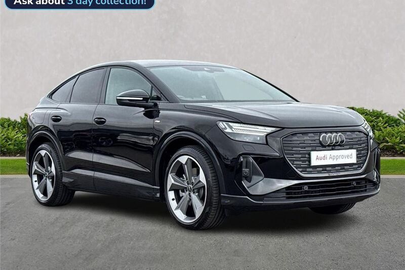 Black Used 2025 Audi Q4 Sportback e-tron Black Edition SUV | £42,407 (Expensive) - Image 1/4