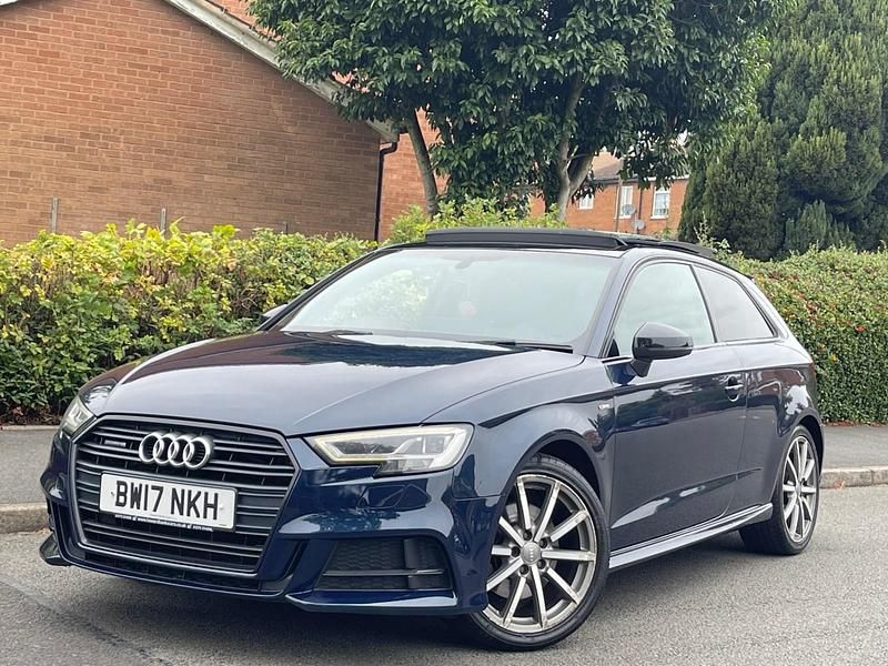 Used Audi A3 Black Edition 184 HP (135 kW) 2017 Blue Hatchback