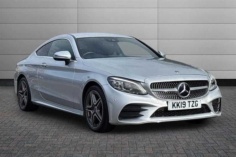 Used Mercedes C300 AMG Line Premium 258 HP (189 kW) 2019 Iridium silver Coupe