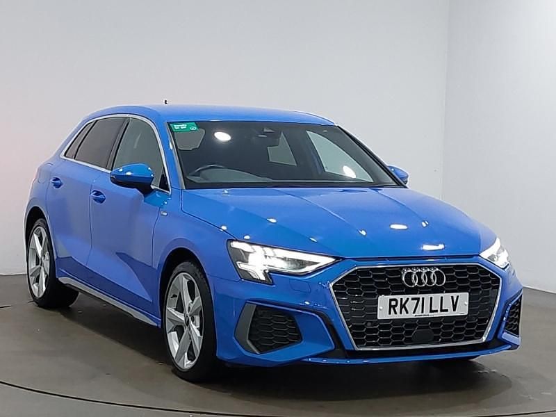 Blue Used 2021 Audi A3 e-tron S-Line Hatchback | £19,498 (A bit pricey) - Image 1/4