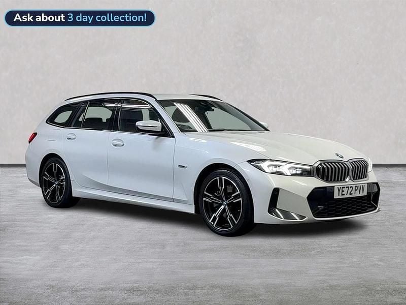 White Used 2022 BMW 330e M Sport Estate | £27,899 (Fair price) - Image 1/4
