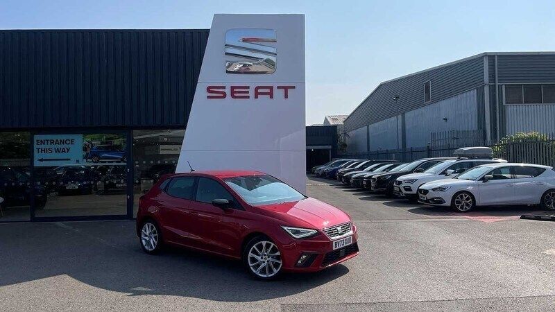 Desire red Used 2023 Seat Ibiza FR Hatchback | £15,490 (Fair price) - Image 1/4
