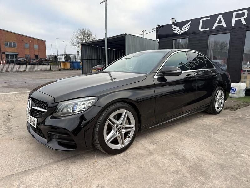 Used Mercedes C300 AMG line 2019 Black Sedan