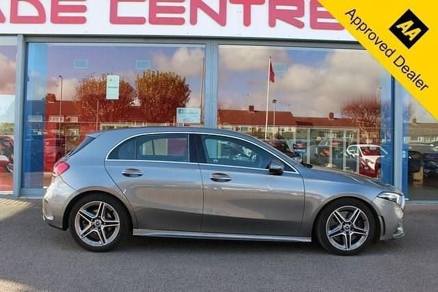 Used Mercedes A250 AMG line 224 HP (164 kW) 2018 Grey Hatchback