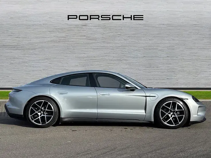 Used Porsche Taycan Performance Package 300 kW (408 HP) 2025 Dolomite silver Sedan