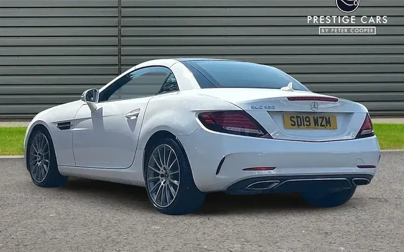 Used Mercedes SLC180 AMG line 156 HP (114 kW) 2019 White Cabriolet