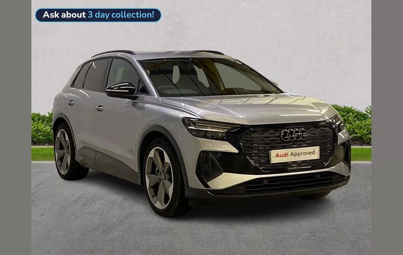 Silver Used 2025 Audi Q4 e-tron Black Edition SUV | £42,579 - Image 1/4