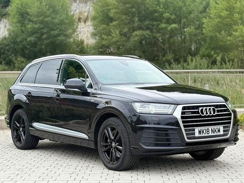 Black Used 2018 Audi Q7 S-Line SUV | £20,990 (Good price) - Image 1/4