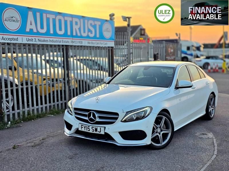 White Used 2015 Mercedes C220 AMG line Sedan | £11,495 (Fair price) - Image 1/3